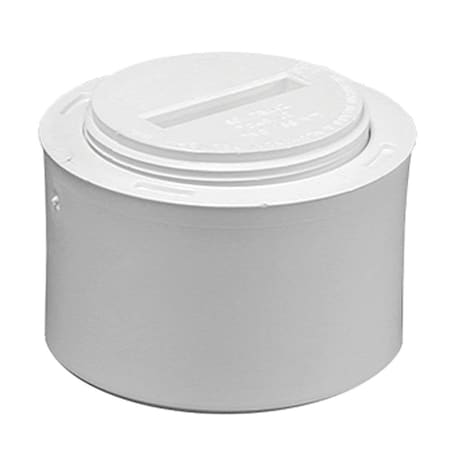 Jones Stephens 2in. x 3in. PVC Fit-Flush Cleanout with 2in. IPS Countersunk Plug C61023